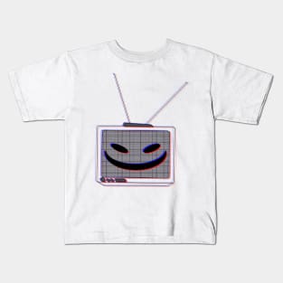 creepy broken TV Kids T-Shirt